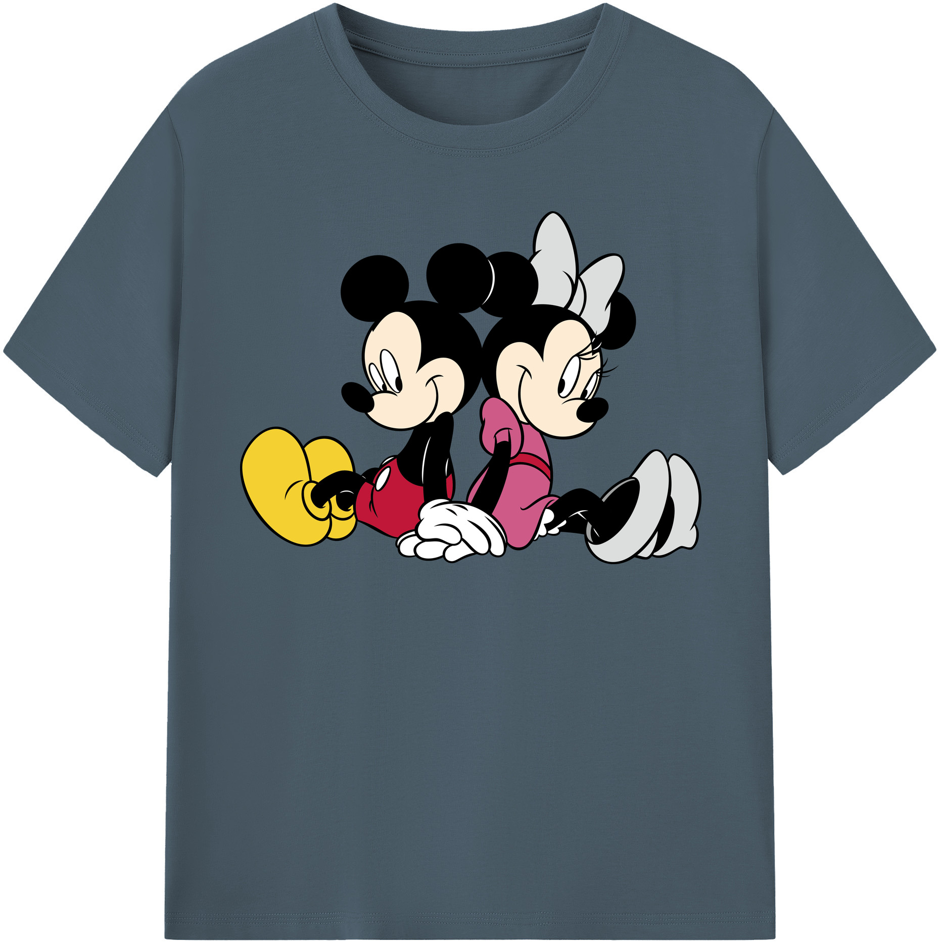 （画像用） ミッキーマウス Mickey Mouse 綿100％半袖Tシャツ（フロントプリント）